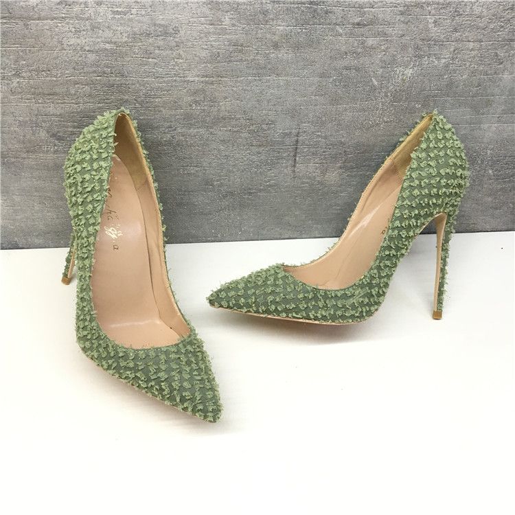 women's shoes green heels