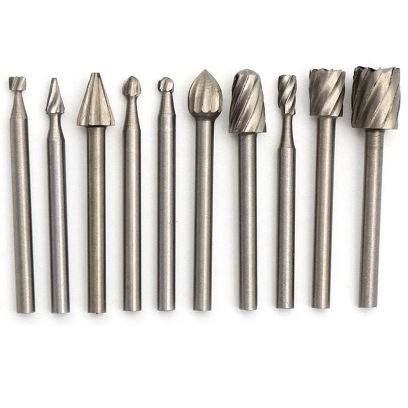 Universal 10pcs HSS Routing Router Bits for Rotary Engraving Wood Working Tool