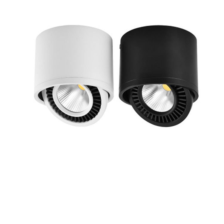 led Driver Body Color : Black, Emitting Color : Warm White 3000K Tlwangl Downlight Waterproof Ip65 Surface Mounted Ceiling Downlight 7W 12W 20W 30W AC85-265V lamp Led downlights Spot Light 