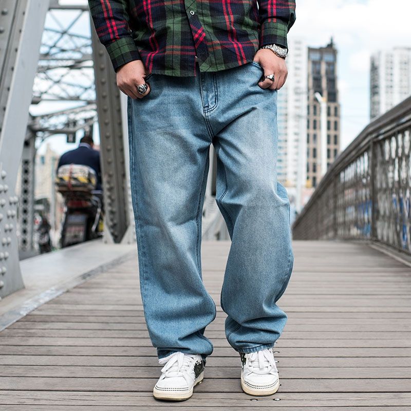 mens designer loose fit jeans