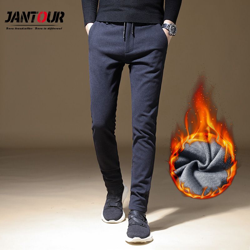 Compra Hombres Heterosexuales De Invierno Fleece Mantenga Cálido Pantalones  De Tela Cepillada Hombres Moda Pantalones Casuales De Los Hombres Delgado Para  Hombre Tercullo De Algodón Pantalones Masculinos Barato | Entrega Rápida Y