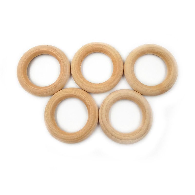 wooden teething beads