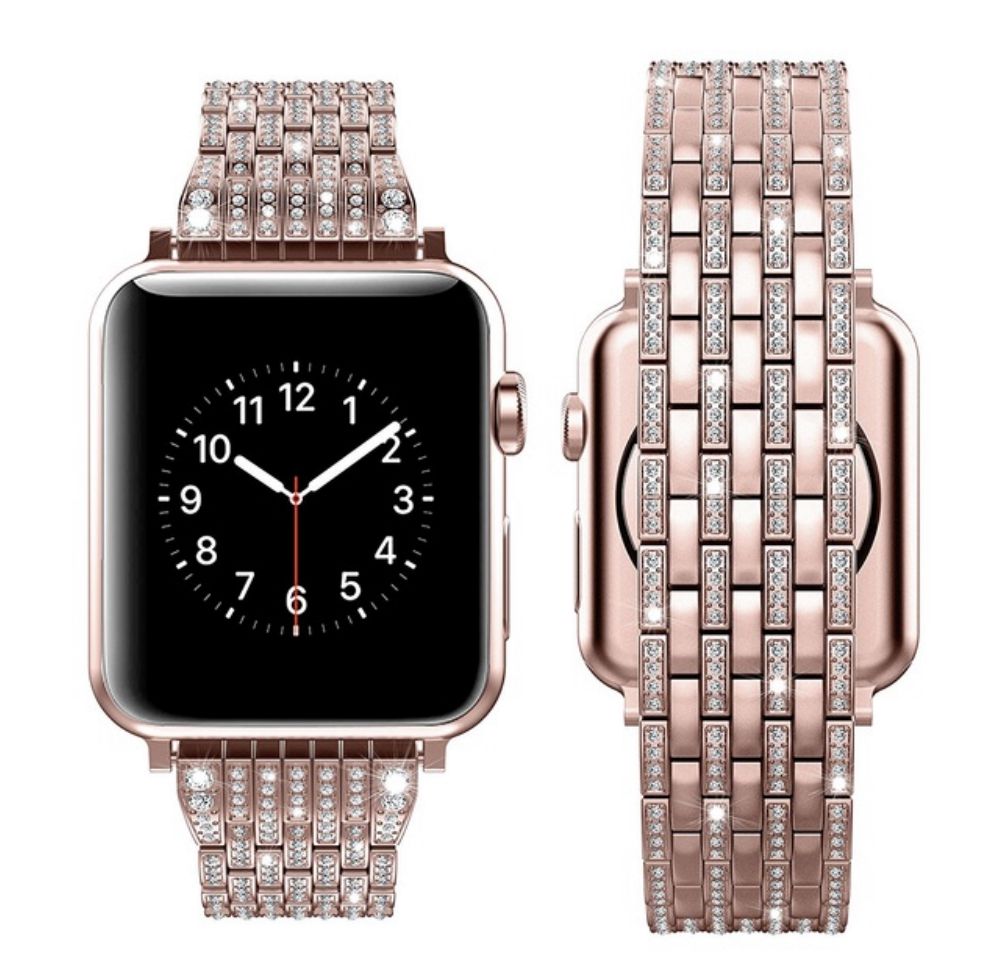 Acquistare Cinturino Di Diamante Di Lusso Strass Apple Watch 44mm 42mm 40mm  38mm Band In Metallo In Acciaio Inox Da 38 Mm IWATCH Serie 1 2 3 4  Economico | Consegna Veloce E Qualità | It.Dhgate