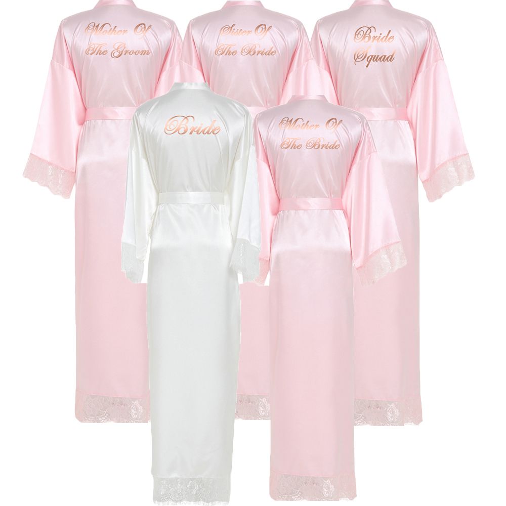 bride to be and bridesmaid robes