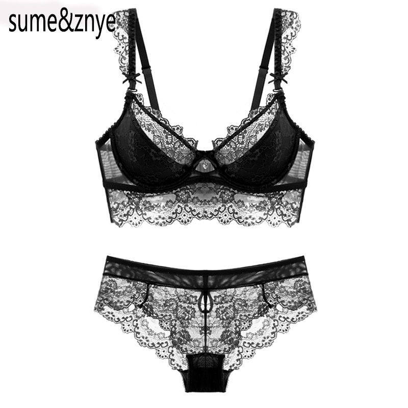 Compre 2019 Lencería Femenina De Verano Sujetadores De Encaje Sexy Red Gather Push Up Ropa Interior Sujetador De Las Mujeres Conjunto Chica Sujetador De Encaje Transparente Y Conjunto De Panty J190716 A