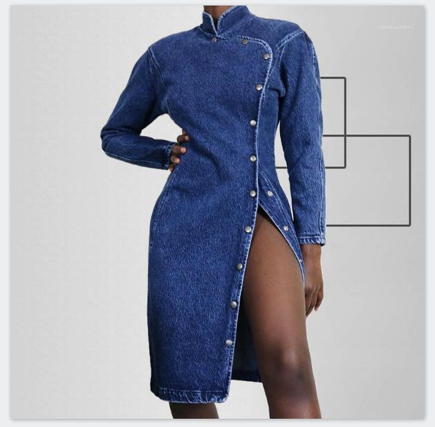 denim cheongsam
