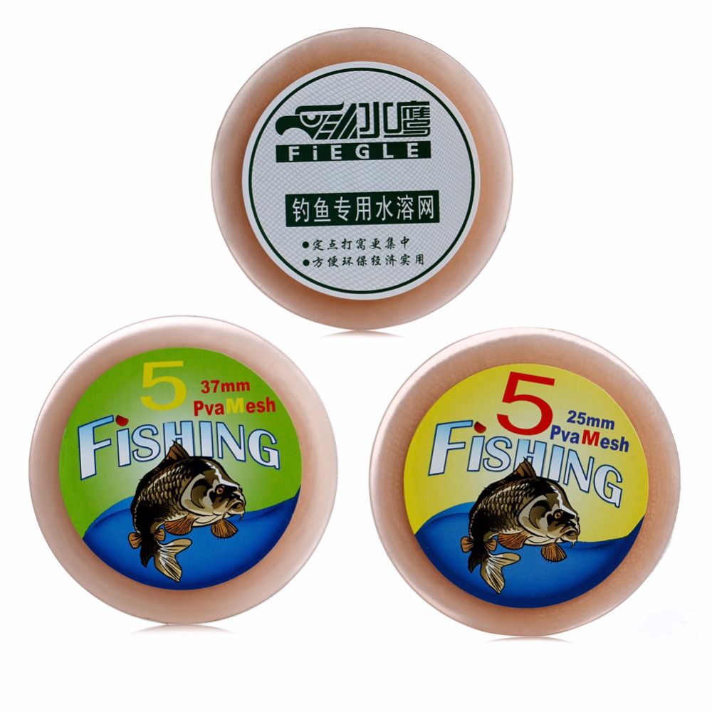 5M PVA 25//37//44mm Mesh Refill Carp Fishing Stocking Boilie Rig Bait Wrap Bag