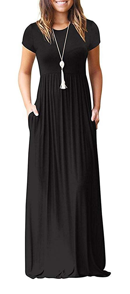 casual maxi dress with pockets