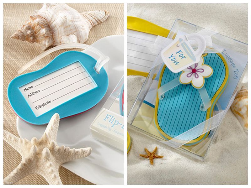 2020 Wedding Favors Flip Flop Luggage Tag In Beach Themed Gift Box