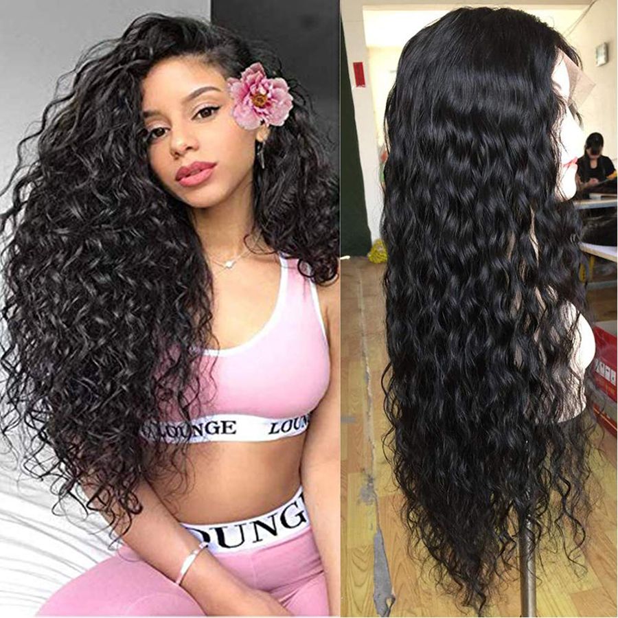 Wet And Wavy Peruvian Virgin Hair Lace Front Wigs Bleached Knots