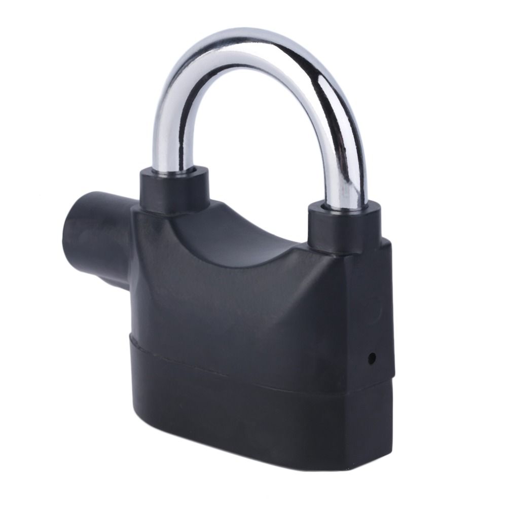 Black Waterproof Siren Alarm Padlock Alarm Lock For Motorcycle Bike