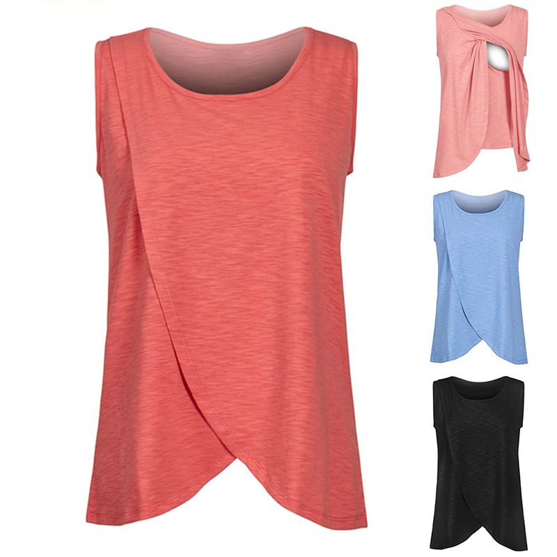 Compra Blusas De Maternidad Ropa Blusa Moda Enfermería Algodón Lactancia  Camisas Embarazadas Sólidas Verano Fácil De Alimentar Bebé Ropa De Mujer  Fuera Barato | Entrega Rápida Y Calidad | Es.Dhgate