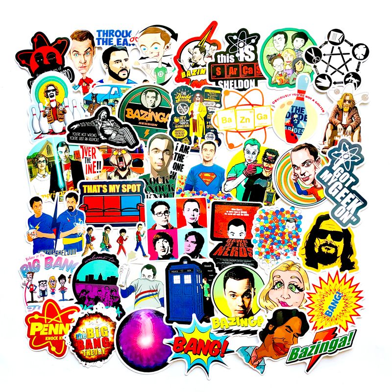 SIKOMOLE® Stickers TV Series For Luggage Car Laptop 50pcs The Big Bang Theory SIKOMOLE® Stickers TV Series For Luggage Car Laptop 50pcs The Big Bang Theory