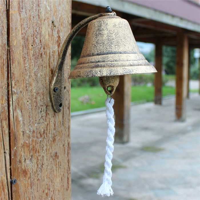 Large Door Bell Big Cast Iron Welcome Dinner Bell Bronze Wall