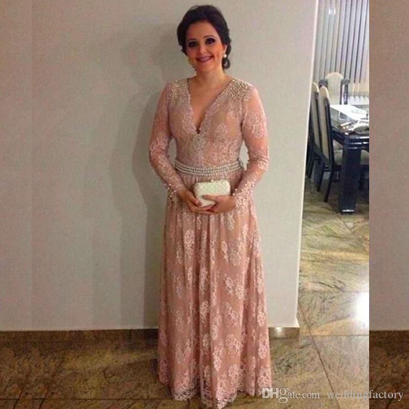 mother of the bride v neck dresses
