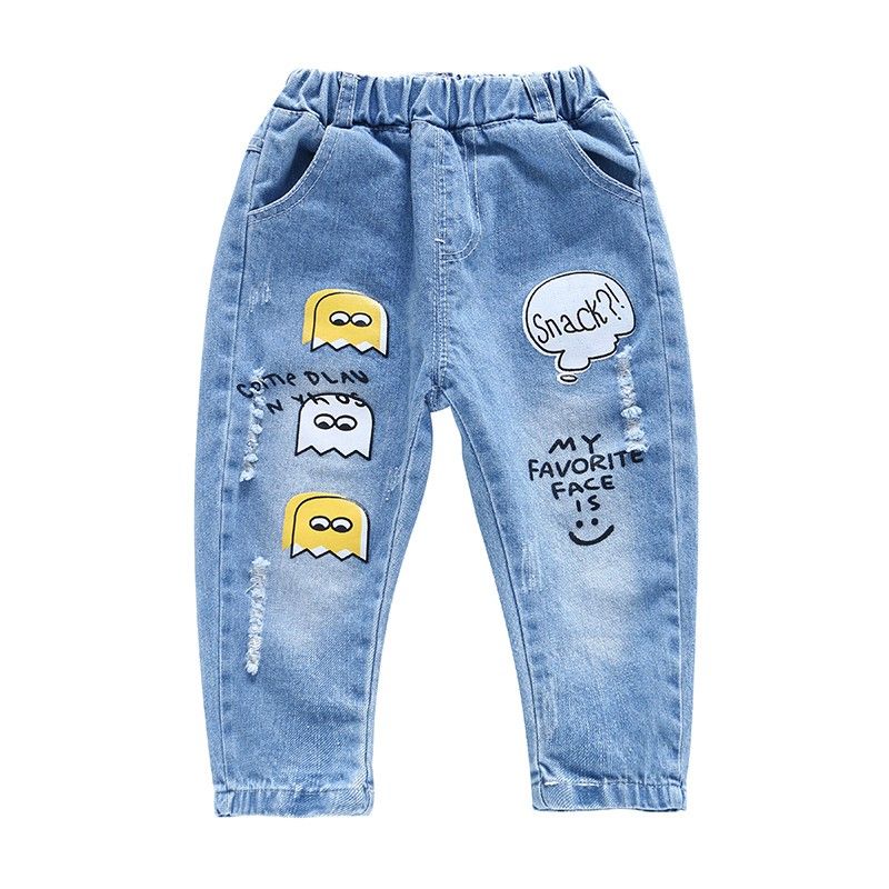 Acquistare 80 130cm Primavera Luce Jeans Strappati I Più Piccoli Fumetto Di  Kawaii I Jeans Dei Pantaloni Casuali Vita Elastica Pantaloni Ragazzi  Economico | Consegna Veloce E Qualità | DHgate Italy