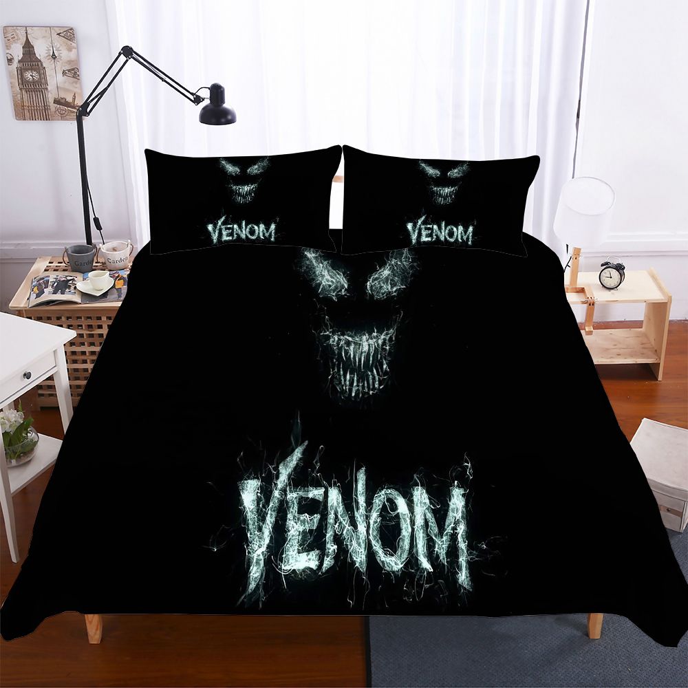 2018 New Bedding Black Marvel Theme Hero Venom Bedding Sets Duvet