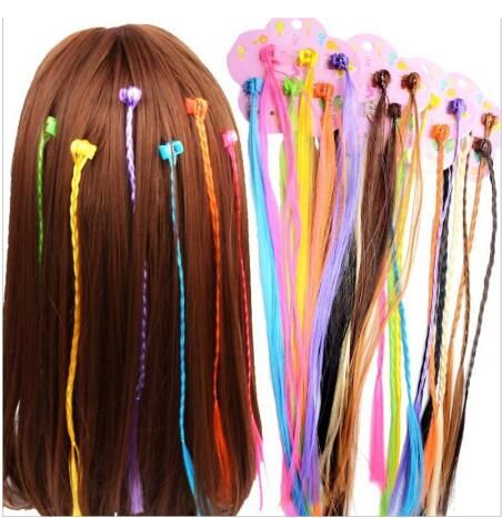 Girls Colorful Wigs Ponytail Hair Ornament Claw Hair Clips detail view 4