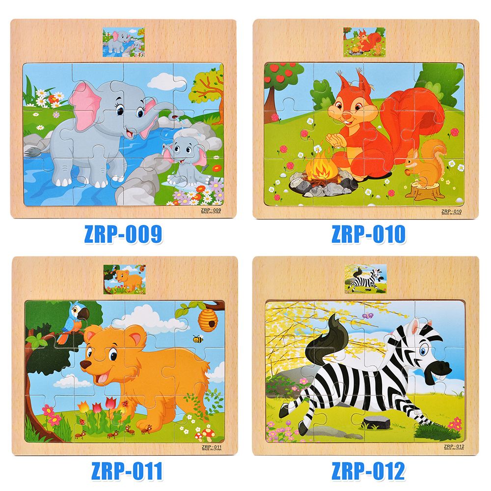 Early Educational Puzzle Montessori Toy Child Wooden Cartoon Learning Toys DSW