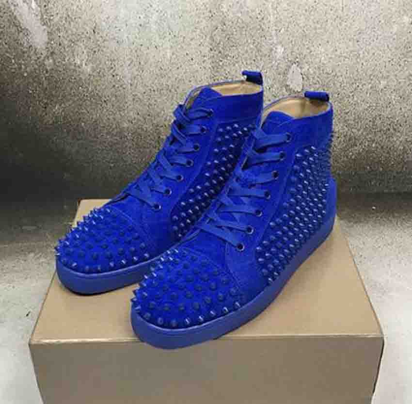 Men High Tops Red Bottoms Casual Shoes 