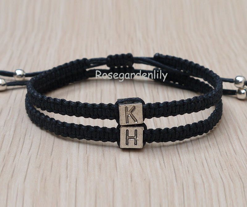 Iniciales personalizadas pulseras pareja Pulsera de amor Pulsera para él y para ella de