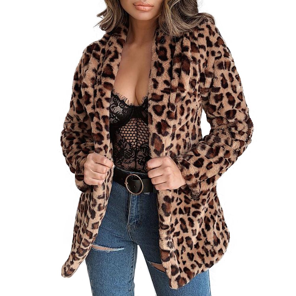leopard winter coat