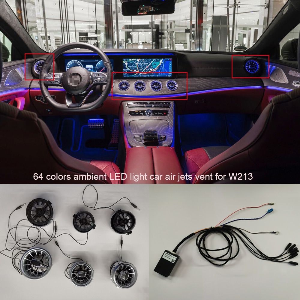 2019 Set Car Air Jets Vent With Ambient Led Lights For Benz E Class W213 Easy Installation Oem Rotary Button Control Multi Colors From