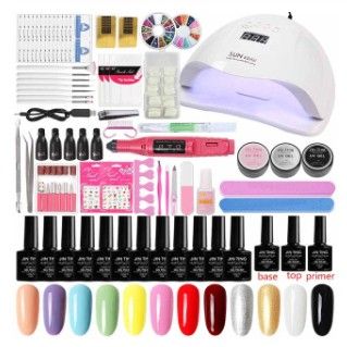 Best Led Nail Lamp 2021 45w/80w Led Nail Lamp For Nails Manicure Set Kit Gel Polish 12 Gel 