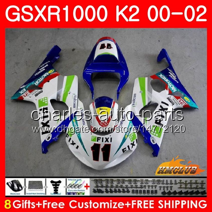 Frame For SUZUKI GSX R1000 GSXR1000 K2 GSX R1000 00 02 Bodys Kit 14HC.8