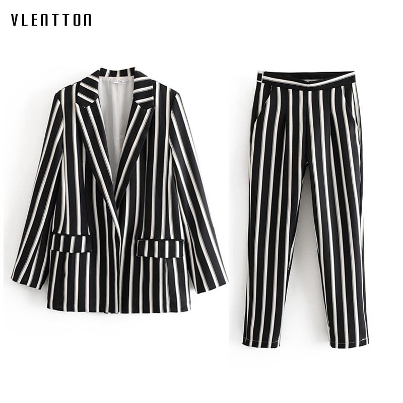 black and white striped trousers womens