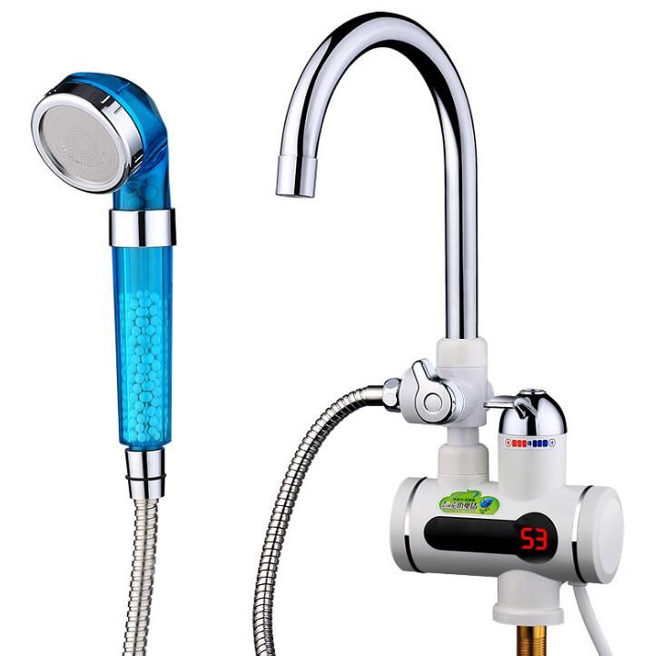 Wasserhahn Fur Kuche Und Spule Ohne Tank Elektrisch Warmwasser Heizung Wasserhahn Mit Led Digital Display Fur Kuche Badezimmer Winter Wie Abgebildet Under Inflow Leakage Protection Plug Amazon De Kuche Haushalt