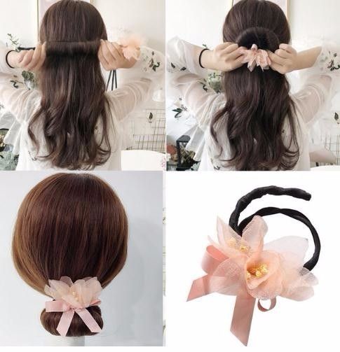 2019 French Diy Hairstyle Bun Maker Tools For Girls Donuts Women