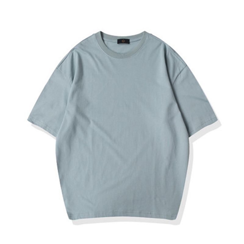 Solid Color T Shirt Men Plain Vintage 