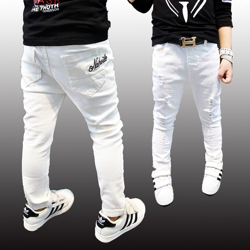 Compra Ropa Para Niños Vaqueros Para Niños Primavera Pantalones Casuales  Para Niños Pantalones Blancos Delgados Para Bebés Barato | Entrega Rápida Y  Calidad | Es.Dhgate