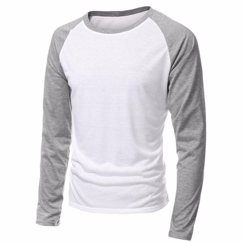 Men/'s Long Sleeve T-shirt Baseball Raglan Casual Workout Fashion Crew Neck Tee