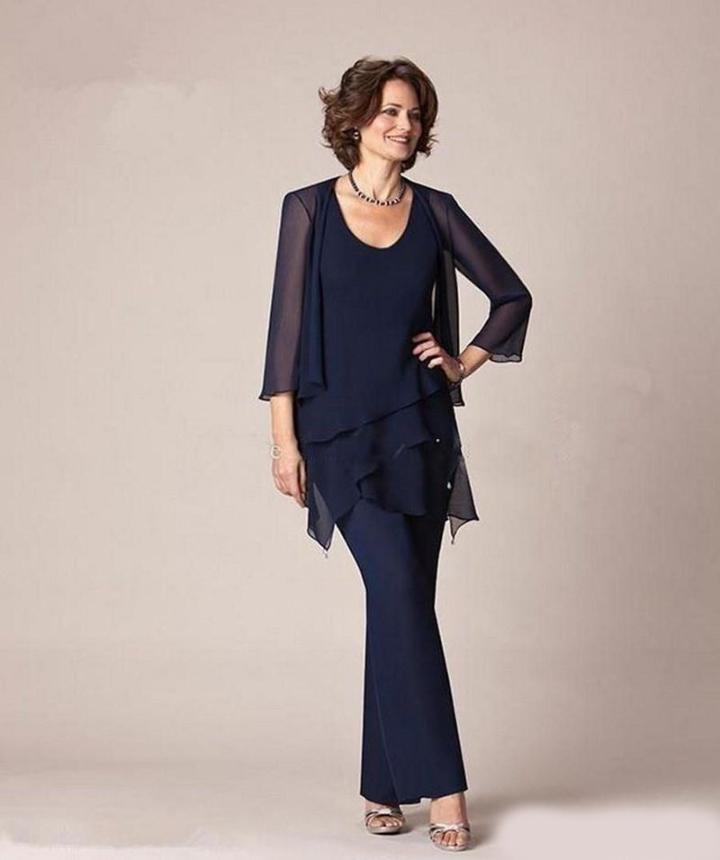 navy blue mother of the bride pant suits