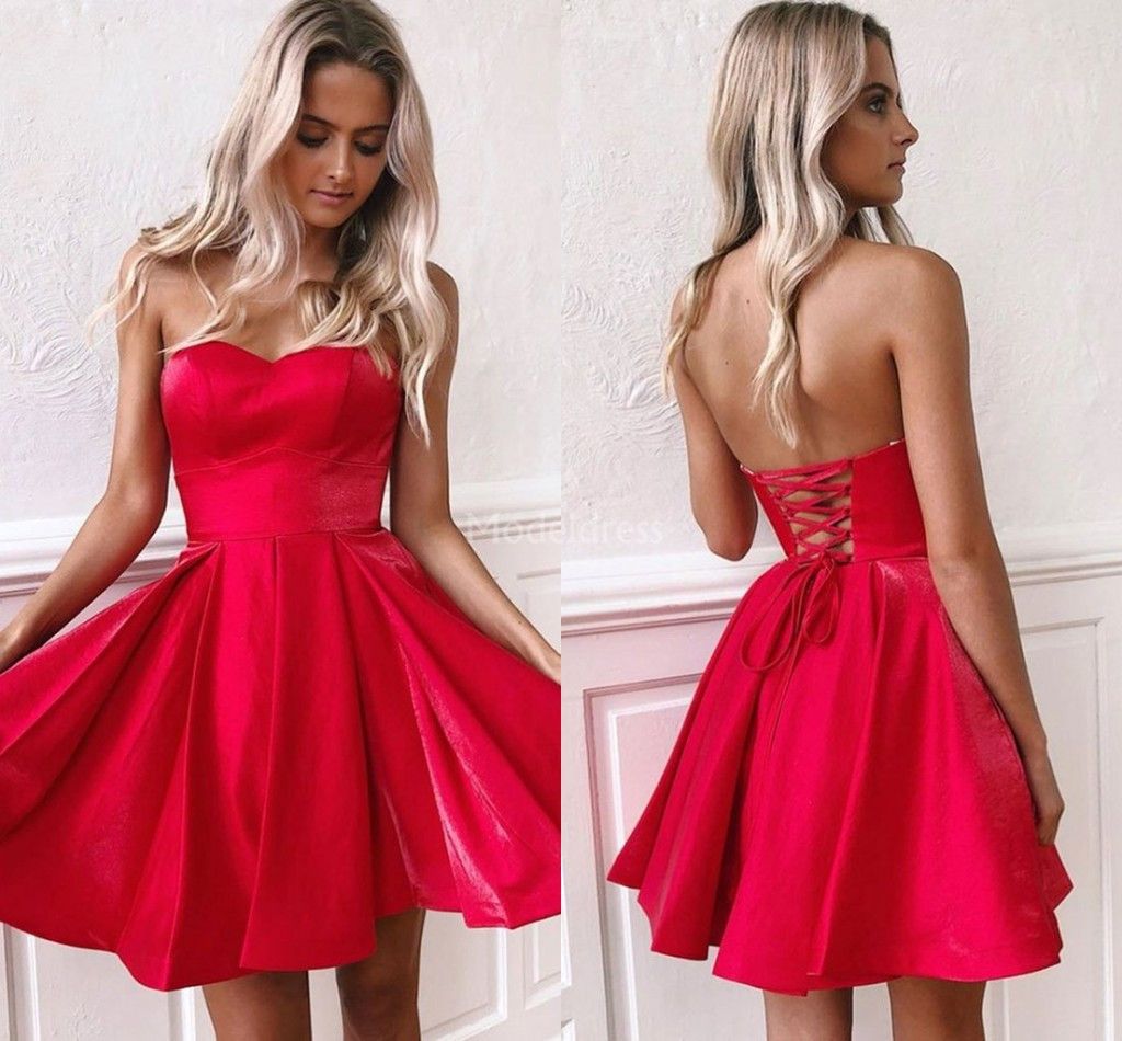 Stylish Homecoming Dresses 2019 Sweetheart A Line Short Party Prom Gown