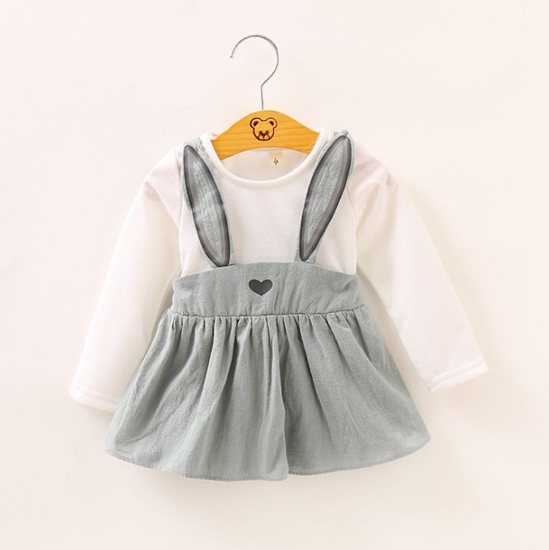US Toddler Infant Baby Girl Clothes Long Sleeve Dress Tutu Casual Solid Dresses