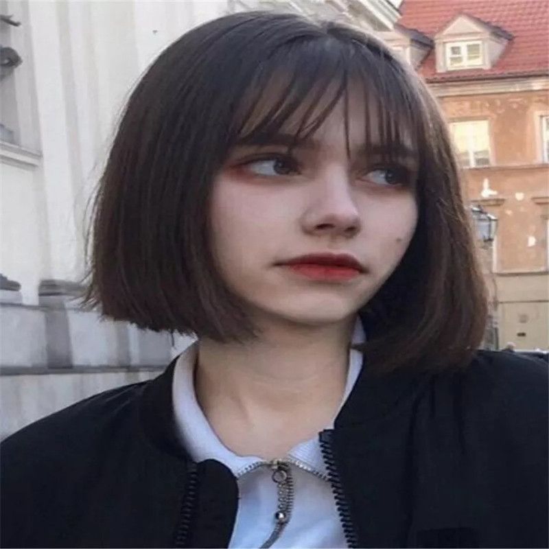 Wig Female Short Hair Fashion Air Bangs Bobo Wave Head Short Straight Hair Inside Buckle Pear Flower Wig Hair Wig Online Synthetic Wig Spray From Haichentrade 13 44 Dhgate Com