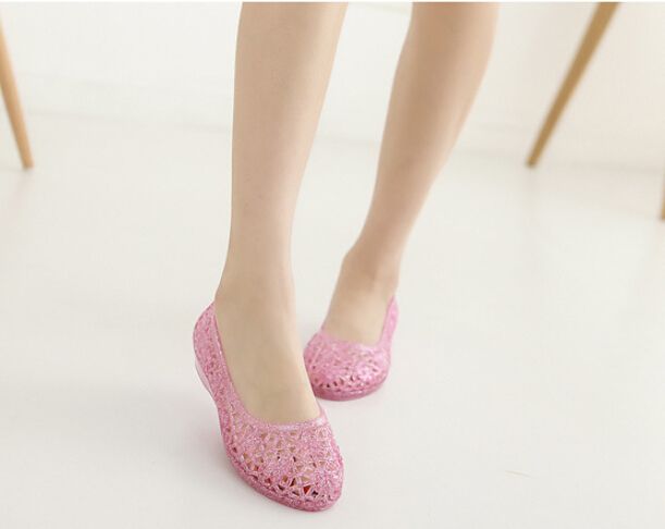 New crystal plastic sandals ladies 