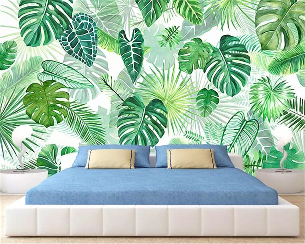 Beibehang Large High Quality Wallpaper Mural Tropical Banana Leaf Beibehang Large High Quality Wallpaper Mural Tropical Banana Leaf