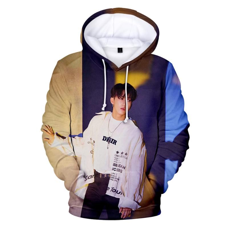 Stray Kids Pullover Stylish Hooded Sweatshirt 3D Printing Long Sleeve Tops Personalise Pullover Unisex Stray Kids Pullover Stylish Hooded Sweatshirt 3D Printing Long Sleeve Tops Personalise Pullover Unisex