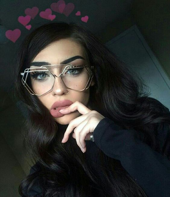 oversized clear glasses