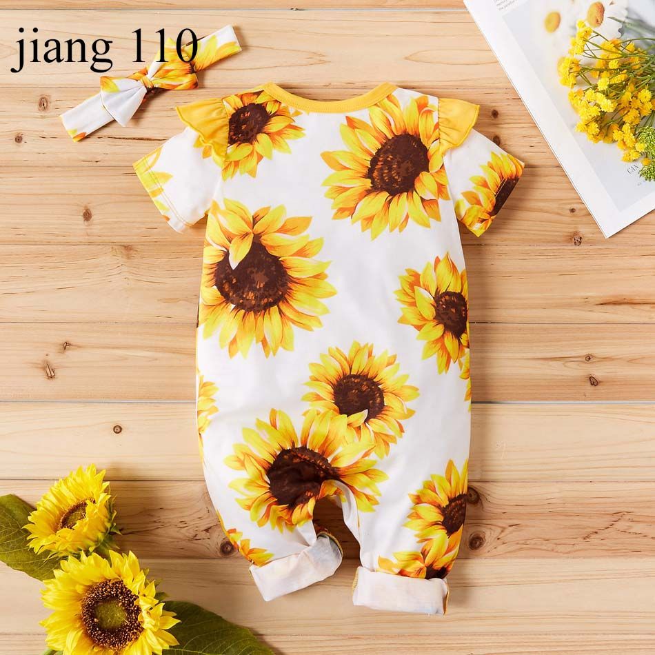 newborn baby girl sunflower outfit