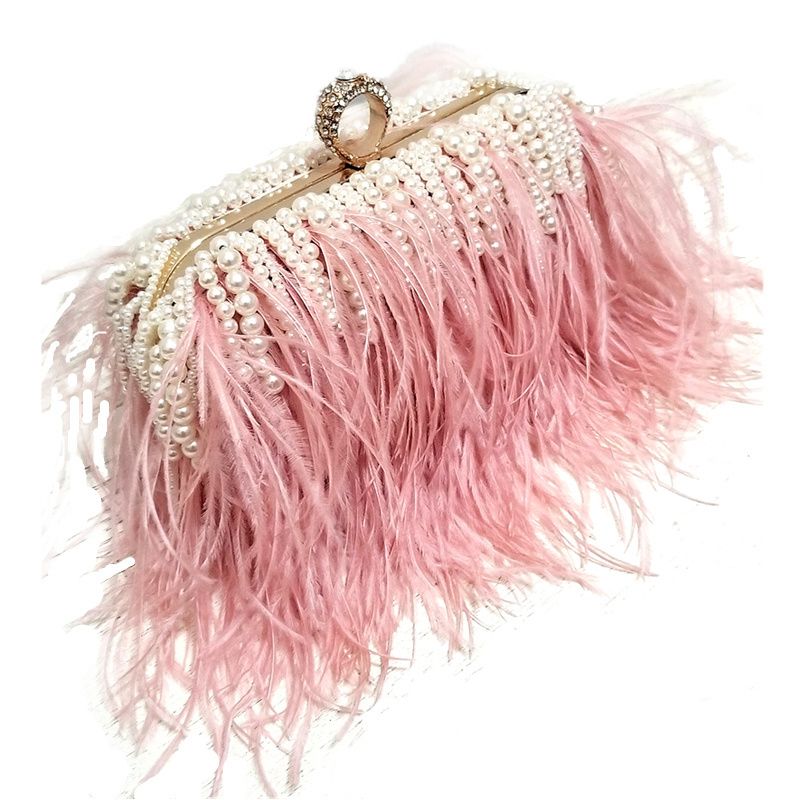 feather evening bag