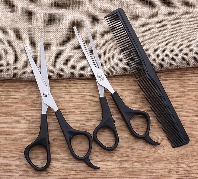 barber scissors and comb set