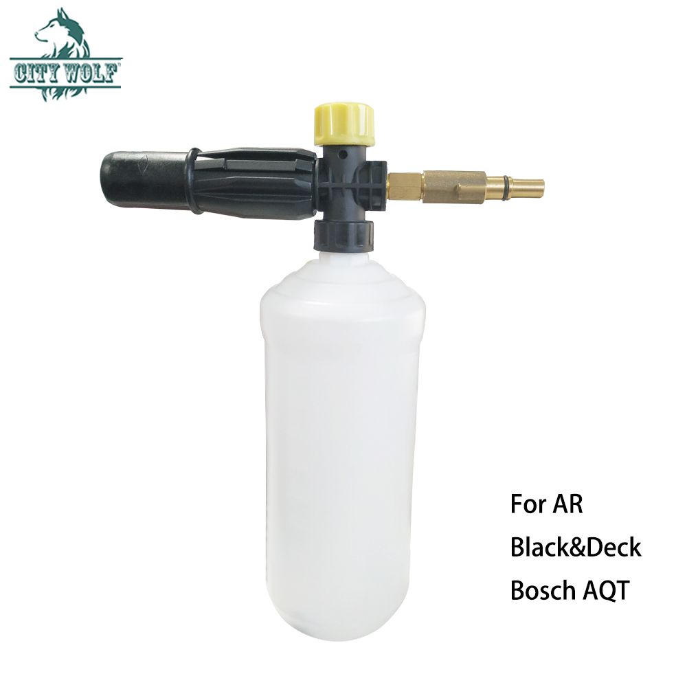 2020 City Wolf Snow Foam Lance Foam Gun For Ar Bosch Aqt Black Amp