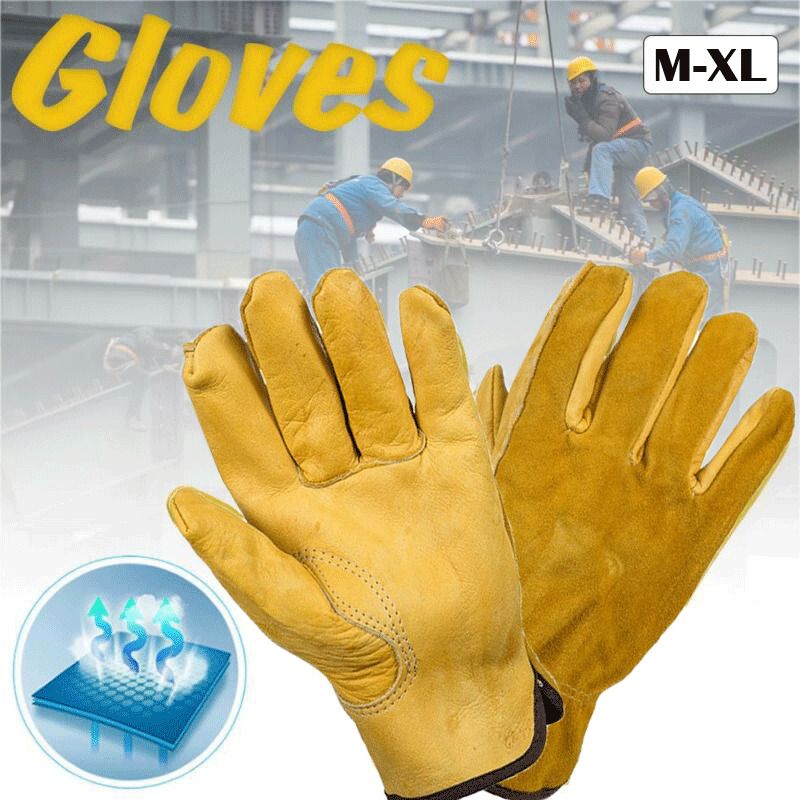 lorry drivers leather work gloves