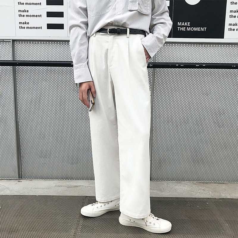 white corduroy pants men