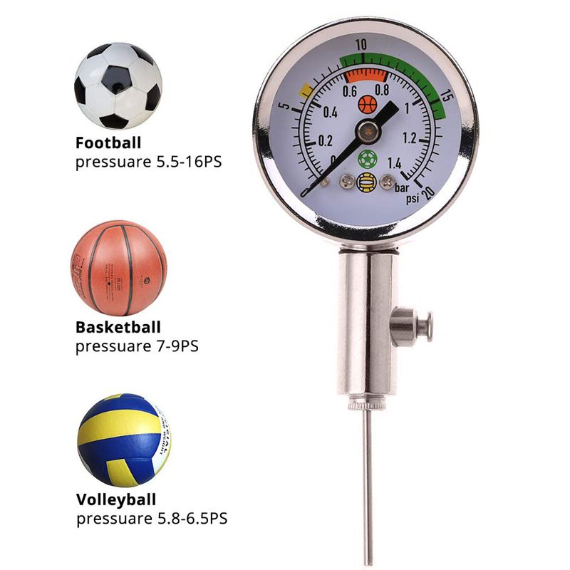 Wobekuy Ball Pressure Gauge Ball Pressure Measuring Tool Basketball Football Volleyball Barometer